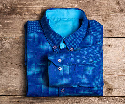 ボタンダウンシャツの布生地例