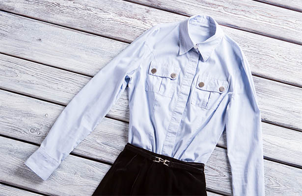 ワークシャツの布生地例